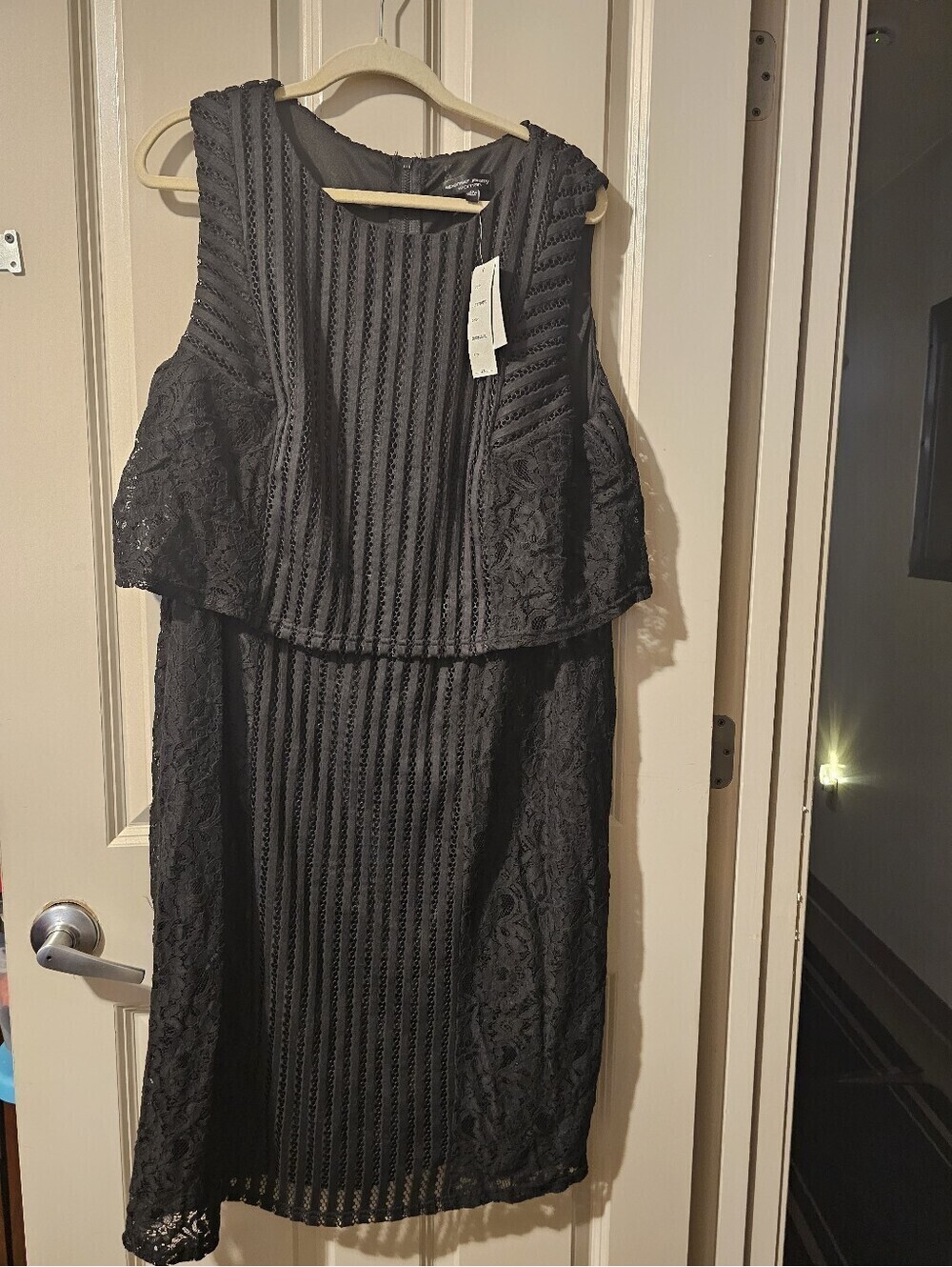 Spenser Jermey Women's Black Lace Overlay Cocktail Dress 2X